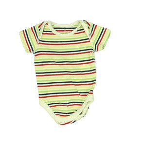 Moon And Back Boys Red | Blue | Yellow Striped Onesie size: 0-3 Months